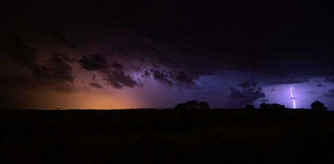 Lightning during a storm 