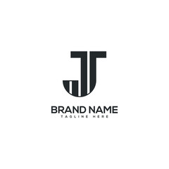 Modern letter TJ JT logo design vector template. Initials monogram icon.