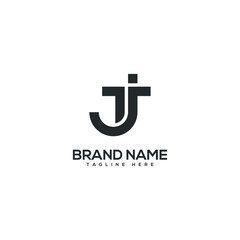 Modern letter TJ JT logo design vector template. Initials monogram icon.