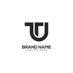 Modern letter TU UT logo design vector template. Initials monogram icon.