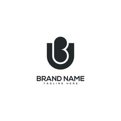 Modern letter UB BU logo design vector template. Initials monogram icon.