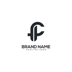 Modern letter FC CF logo design vector template. Initials monogram icon.