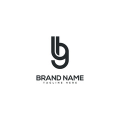 Modern letter BG GB logo design vector template. Initials monogram icon.