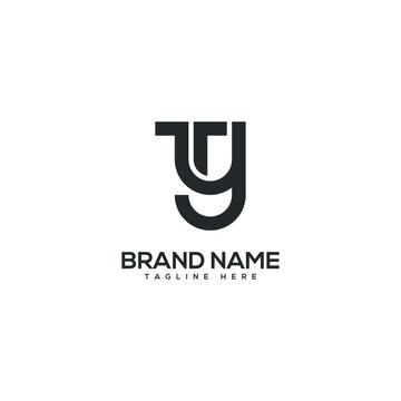Modern letter TY YT logo design vector template. Initials monogram icon.