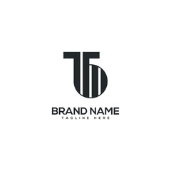 Fototapeta premium Modern letter TB BT logo design vector template. Initials monogram icon.
