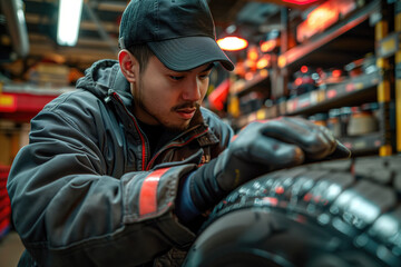 Transmission Service. Displaying expertise in transmission systems, the mechanic performs a thorough transmission service, ensuring that the gears shift smoothly and the vehicle operates performance