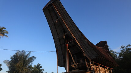 Tongkonan and traditional houses in Kete Kesu Village. Tongkonan, this is a house for corpses. Location near Rantepao Tana Toraja, South Sulawesi, Indonesia.