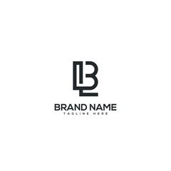 Alphabet BL LB letter logo design vector template. Initials monogram icon.