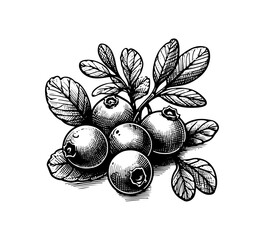 cranberry hand drawn vector illustration graphic