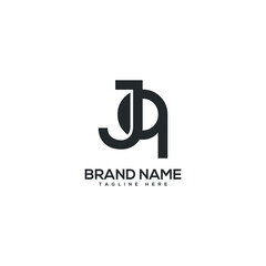 Alphabet JQ QJ letter logo design vector template. Initials monogram icon.