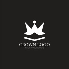 Obraz premium Premium style elegant white crown logo symbol. Crown company icon. Modern luxury brand element sign. Vector illustration. Vector Logo 