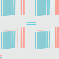 Minimalist cartoon stripes in pastel spring seamless repeating pattern style