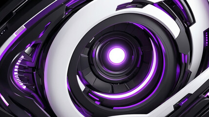 Modern futuristic background with black, white, and purple colors