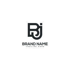 Alphabet BJ JB letter logo design vector template. Initials monogram icon.