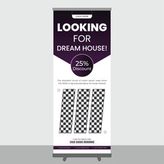 Creative Real Estate Roll up banner design and template