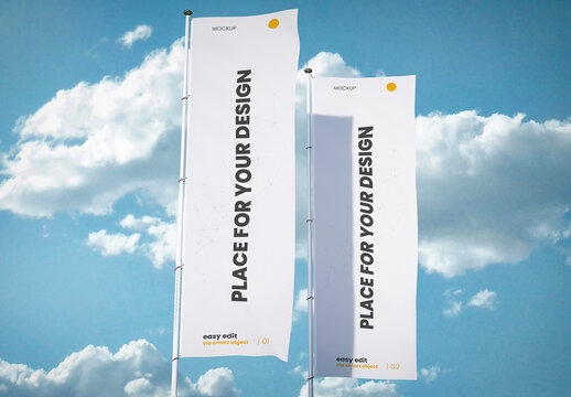 Two Vertical Flags 02