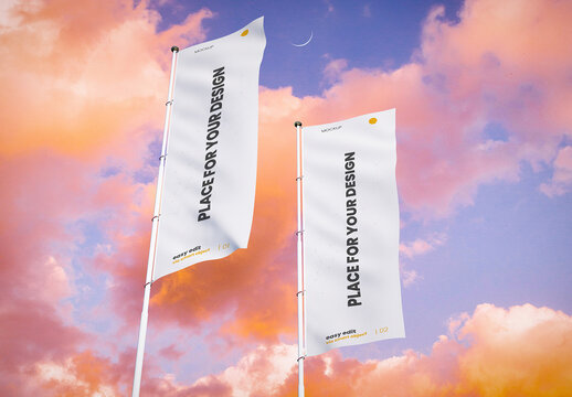 Two Vertical Flags 03