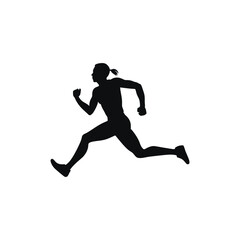 Sprinting Runner vector silhouette