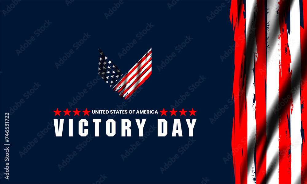 Poster victory day united states vektor background