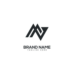 Alphabet MV VM letter logo design vector elements. Initials monogram icon.