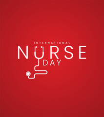 International Nurse Day, 12 May Nurse day design for social media post. 3D Illustration