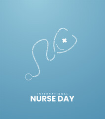 International Nurse Day, 12 May Nurse day design for social media post. 3D Illustration