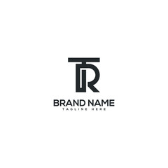Alphabet RT TR letter logo design vector elements. Initials monogram icon. - obrazy, fototapety, plakaty