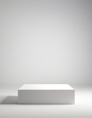 empty white shelf