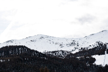 mountain panorama from Pila in Aosta, Italy