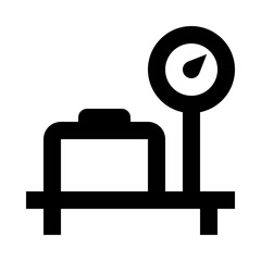 Luggage Bag Scales Outline Icon