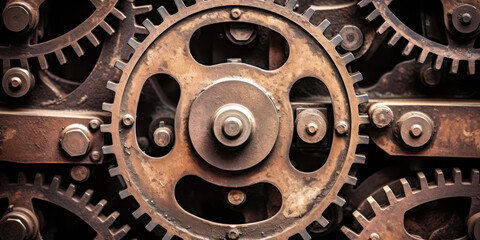 Industrial steampunk theme background
