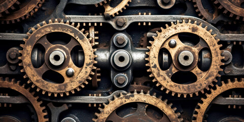 Industrial steampunk theme background
