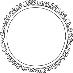 Circle frame drawing. Decoration for card, poster, banner
