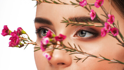 The make-up artist does Long-lasting styling of the eyebrows and makes the procedure of lamination...