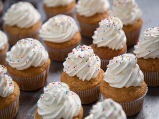 cupcake production inside the bakery