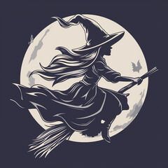 witch on a broom
