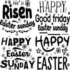 Happy Easter Bundle design, Christian Easter Bundle, Easter Bunny, Retro Easter Cut Files Cricut, Good for Happy Easter tshirt design