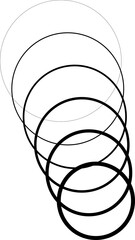 Circle blend out line. Concept digital, technology, modern