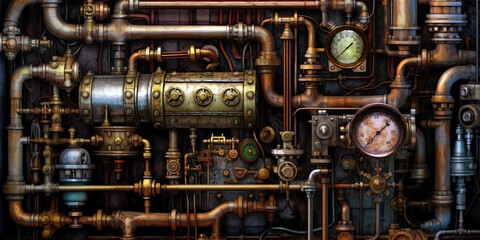 Steampunk theme background
