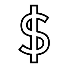 Dollar logo, dollar icon. Modern abstract money symbol or letter S. Vector illustration isolated on white background.