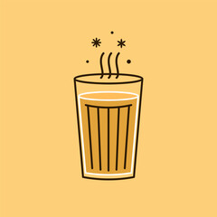 Indian hot drink vector. Indian chai icon. Chai is Indian drink. Kerala tea shop illustration vector eps. Indian Kerala roadside. Kerala tea shop line drawing. Kerala Old.