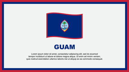 Guam Flag Abstract Background Design Template. Guam Independence Day Banner Social Media Vector Illustration. Guam Banner