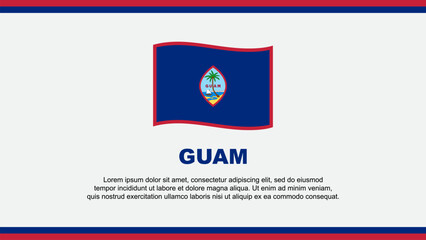 Guam Flag Abstract Background Design Template. Guam Independence Day Banner Social Media Vector Illustration. Guam Design