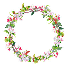 Apple blooming vignette