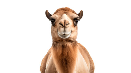 Fototapeta premium Isolated camel animal cut out. Camel animal on transparent background