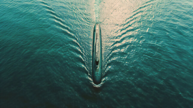 a military nuclear submarine floating on the surface of the ocean