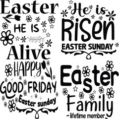 Happy Easter Bundle design, Christian Easter Bundle, Easter Bunny, Retro Easter Cut Files Cricut, Good for Happy Easter tshirt design