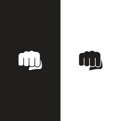 Powerful punch with impact or knockout flat vector icon for fighting apps and websites
