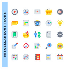 25 social Media (Linkdin) Flat icons pack. vector illustration.