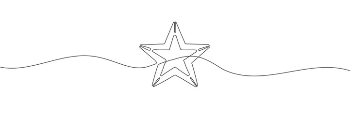 hand draw doodle stars illustration in continuous line arts style vector
